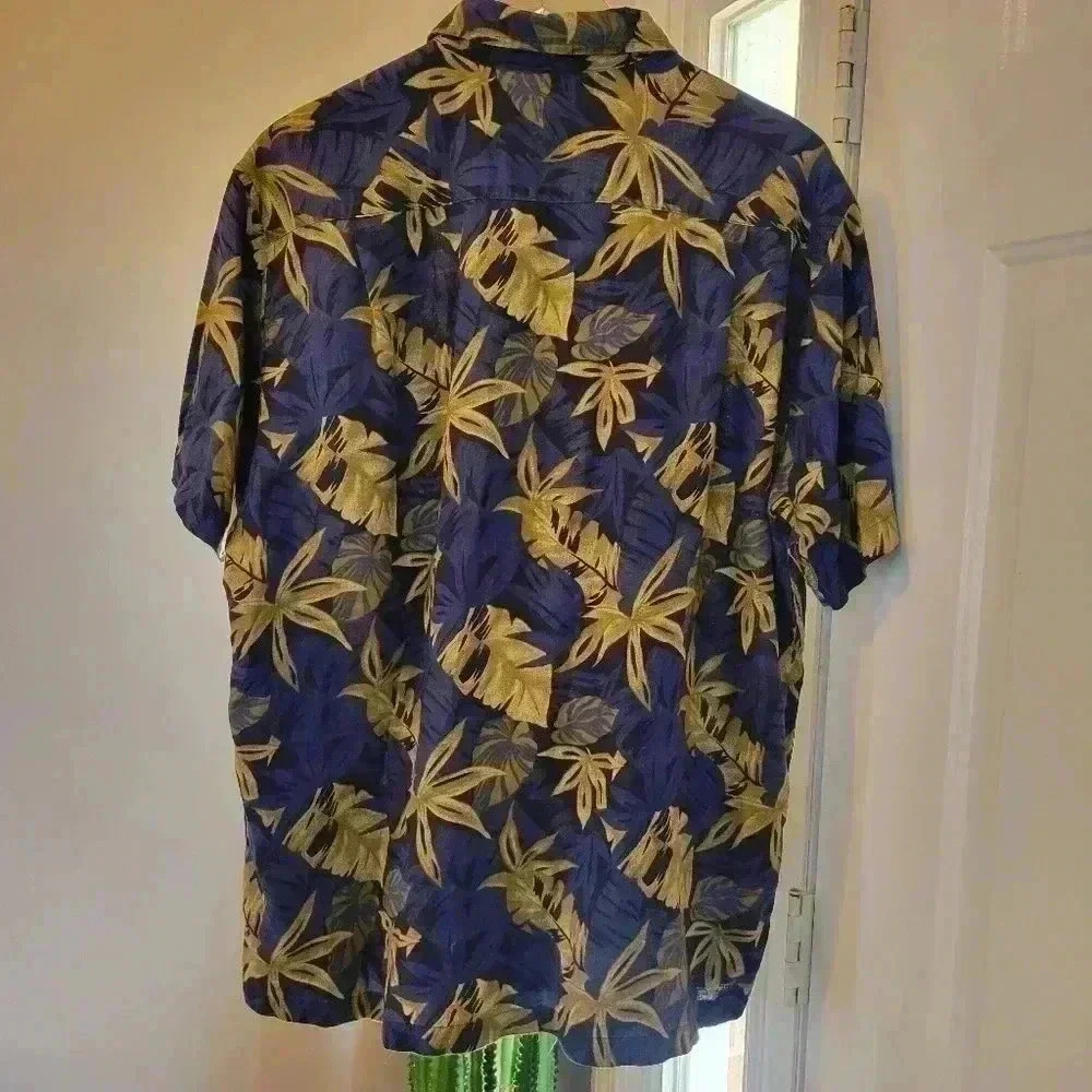 Eddie Bauer Linen & Cotton Floral Short Sleeve Button Up, Size‎ M - Picture 6 of 8